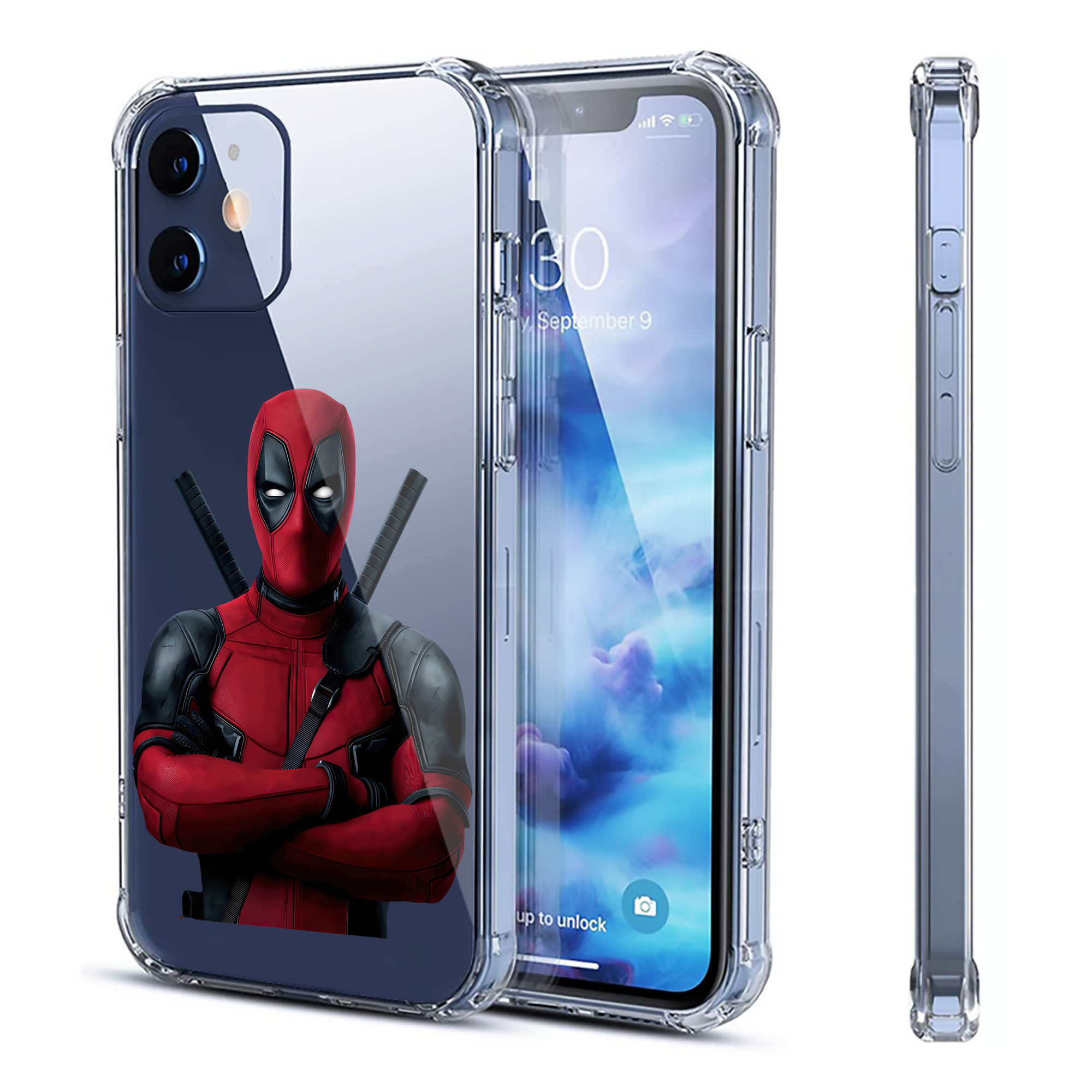 （画像用） Deadpool デッドプール 【iPhone 12シリーズ対応】透明スマホケース（クリアソフトケース）